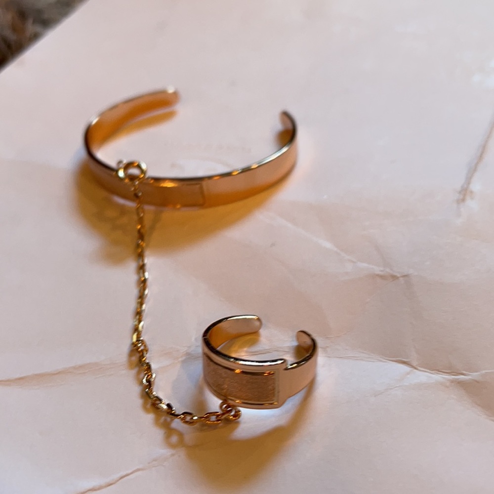 Adjustable Bangle Ring 18KGP Set - Picture 15 of 15